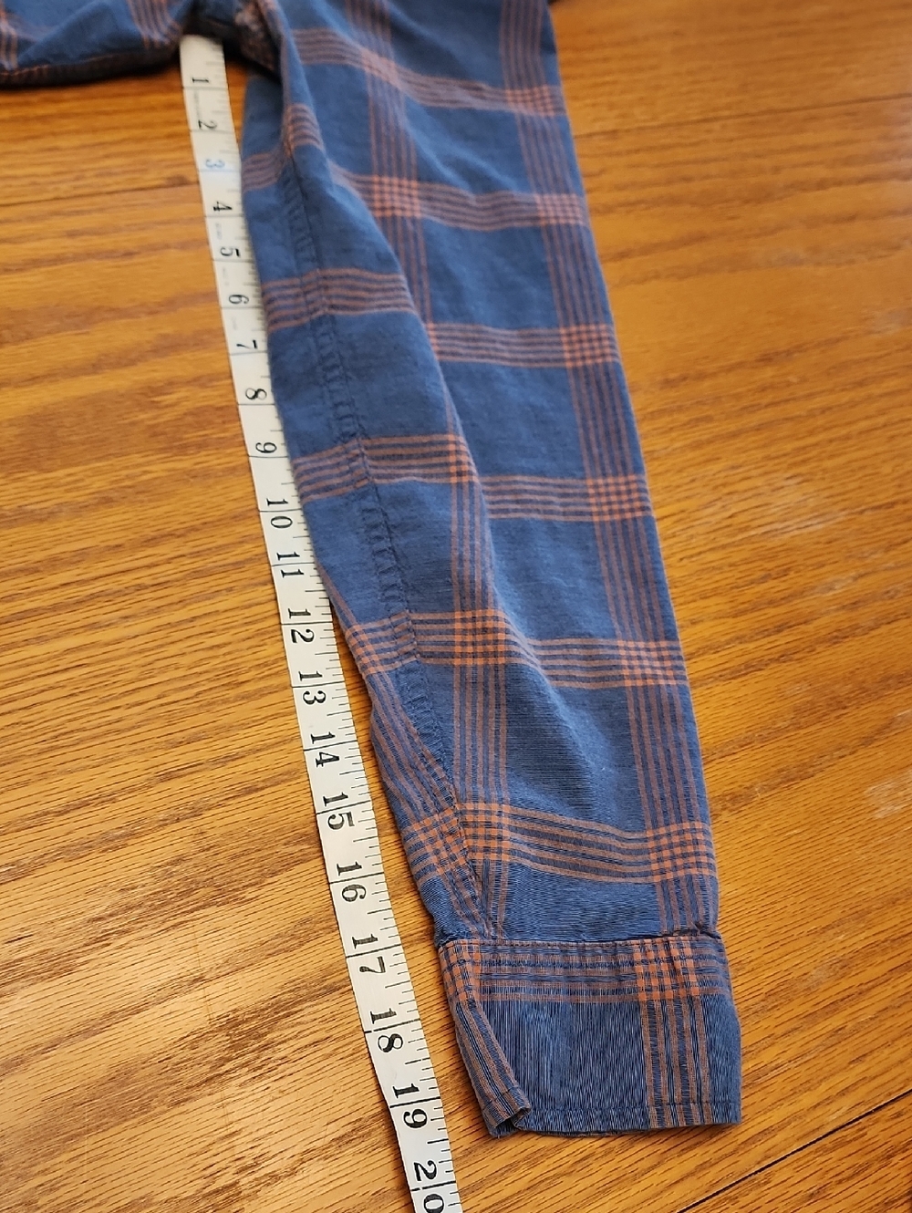 Hollister Blue & Orange Plaid Button-Down Shirt - Picture 10 of 11
